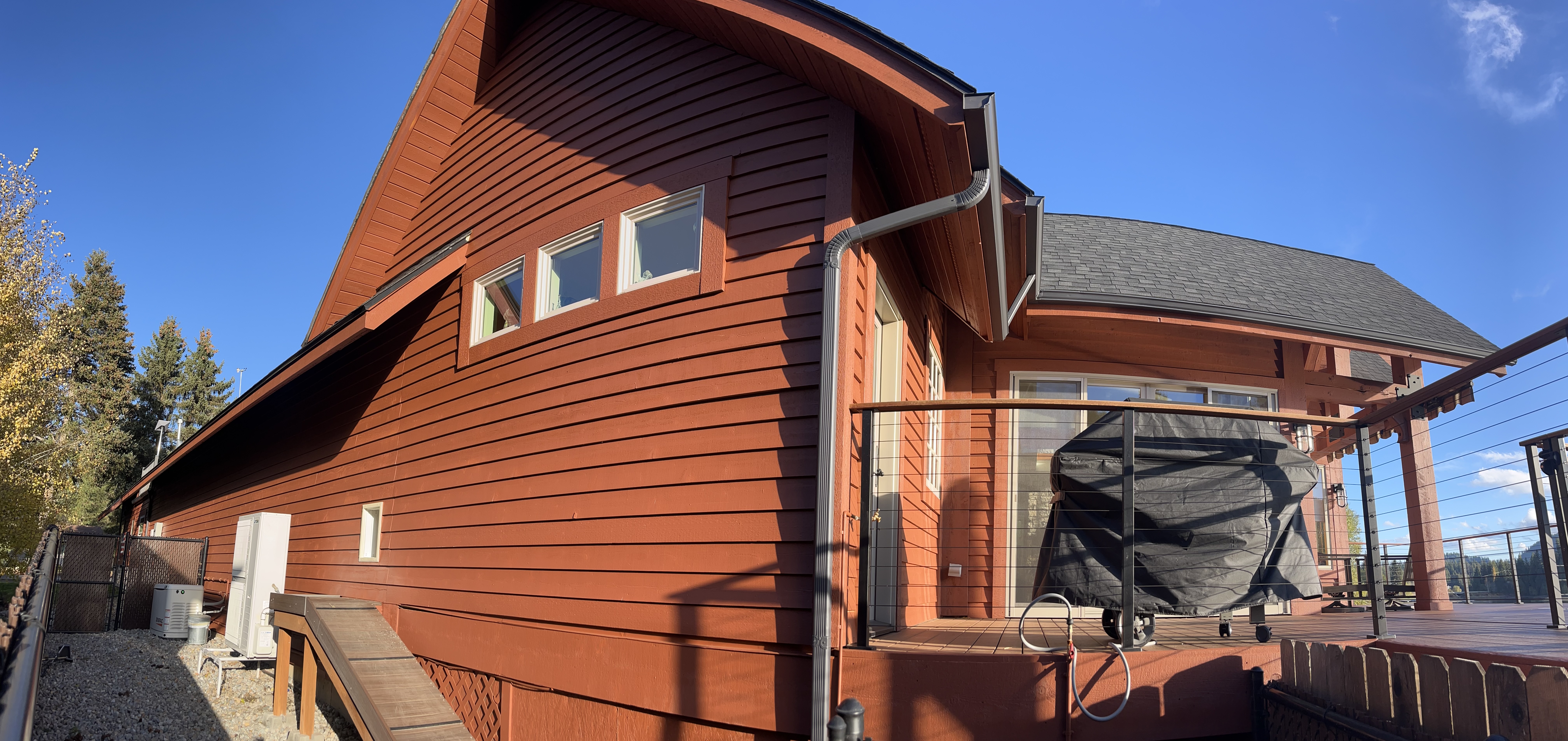 Large log-style home full exterior